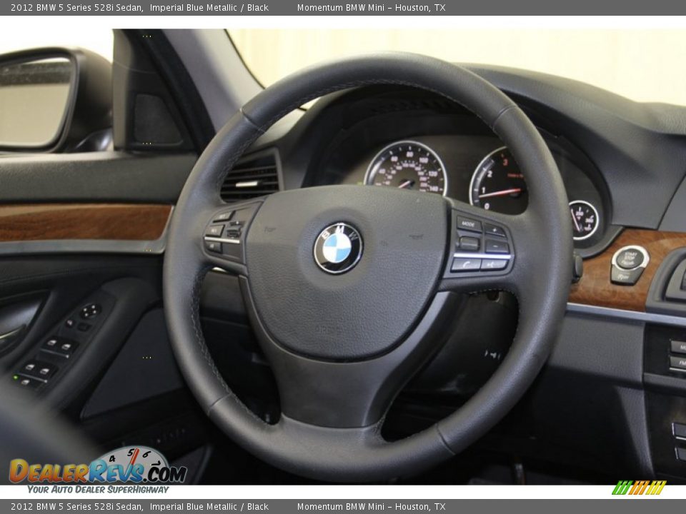 2012 BMW 5 Series 528i Sedan Imperial Blue Metallic / Black Photo #33