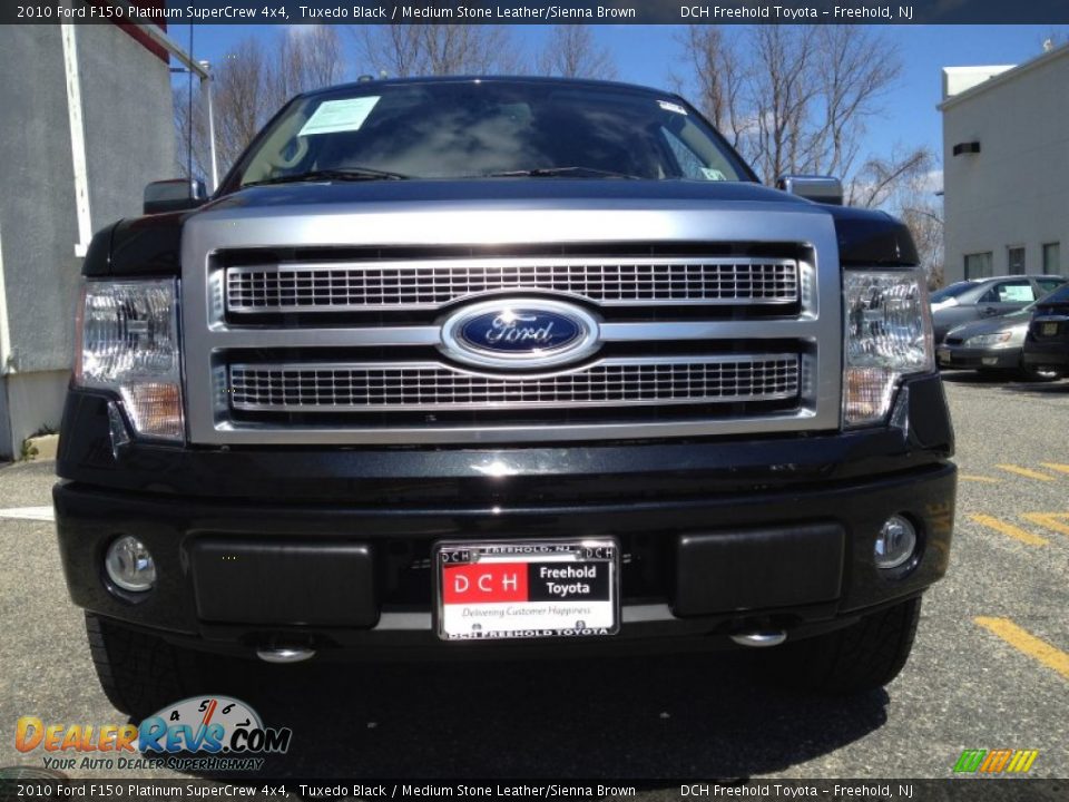 2010 Ford F150 Platinum SuperCrew 4x4 Tuxedo Black / Medium Stone Leather/Sienna Brown Photo #2