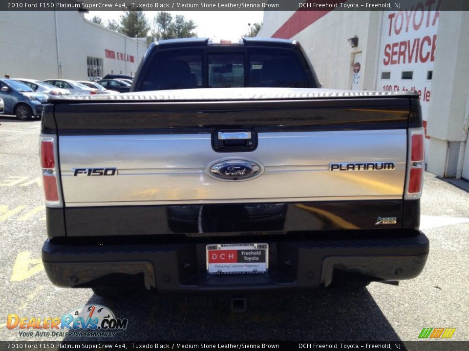 2010 Ford F150 Platinum SuperCrew 4x4 Tuxedo Black / Medium Stone Leather/Sienna Brown Photo #5