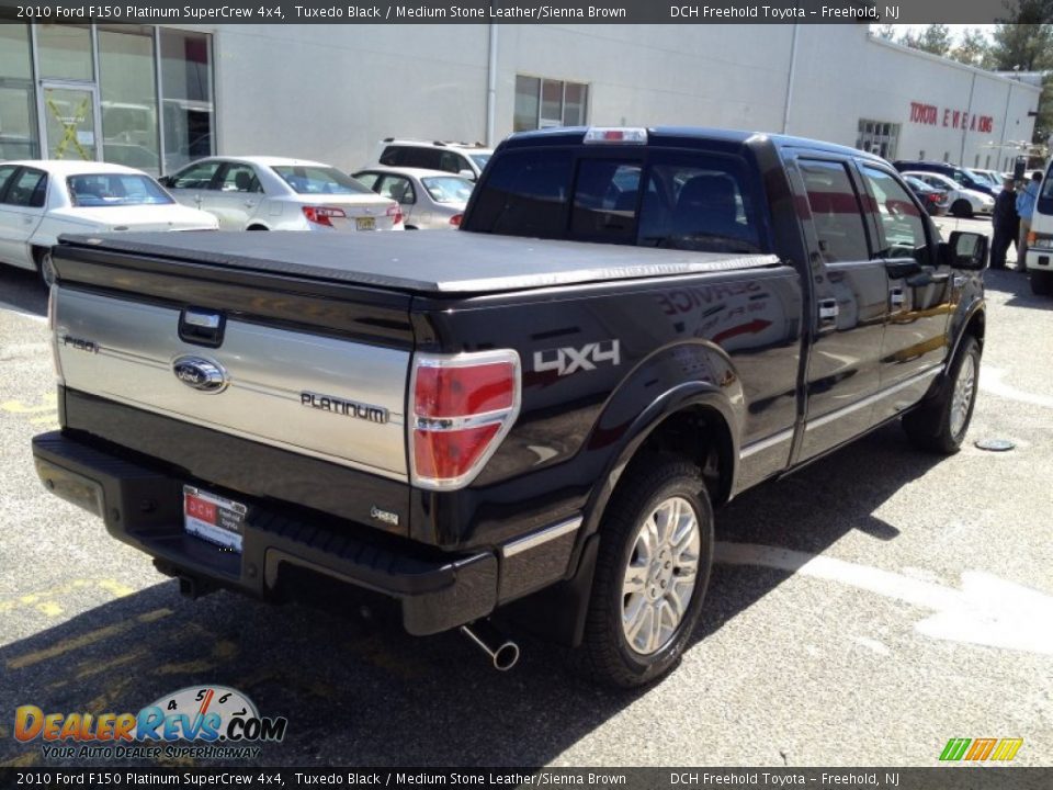 2010 Ford F150 Platinum SuperCrew 4x4 Tuxedo Black / Medium Stone Leather/Sienna Brown Photo #6