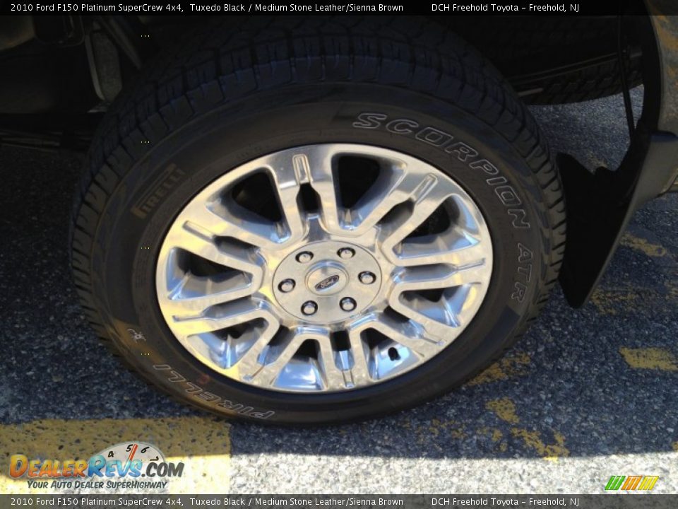 2010 Ford F150 Platinum SuperCrew 4x4 Tuxedo Black / Medium Stone Leather/Sienna Brown Photo #7