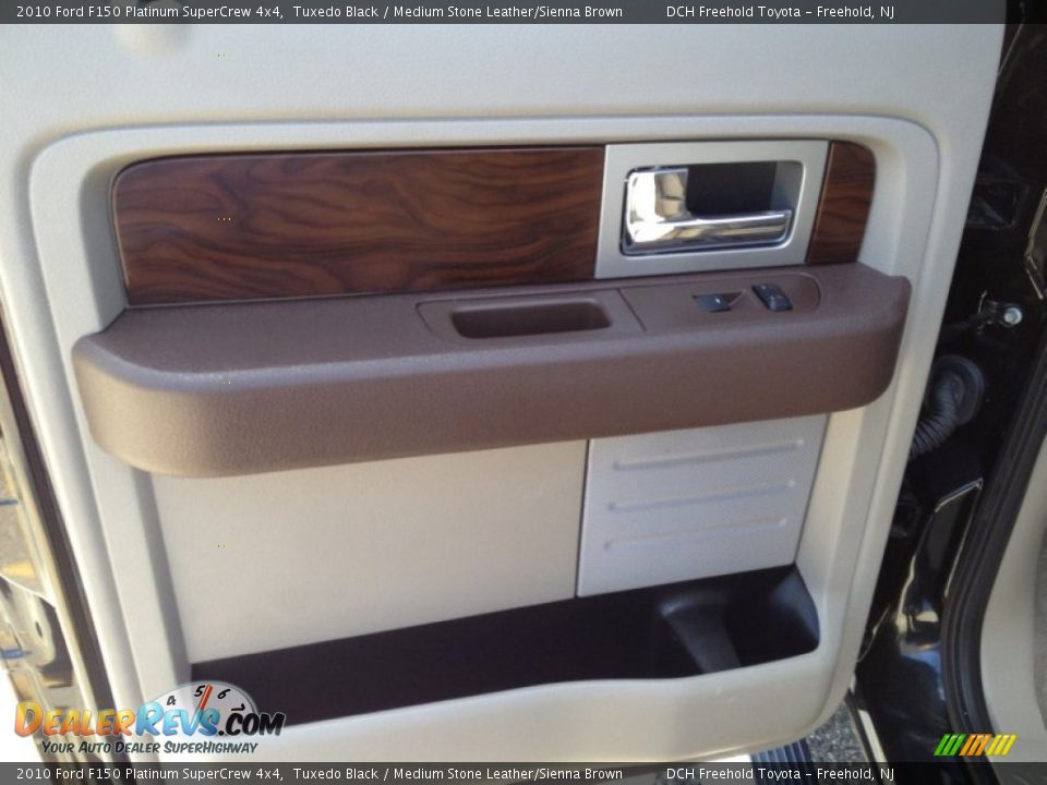 2010 Ford F150 Platinum SuperCrew 4x4 Tuxedo Black / Medium Stone Leather/Sienna Brown Photo #9