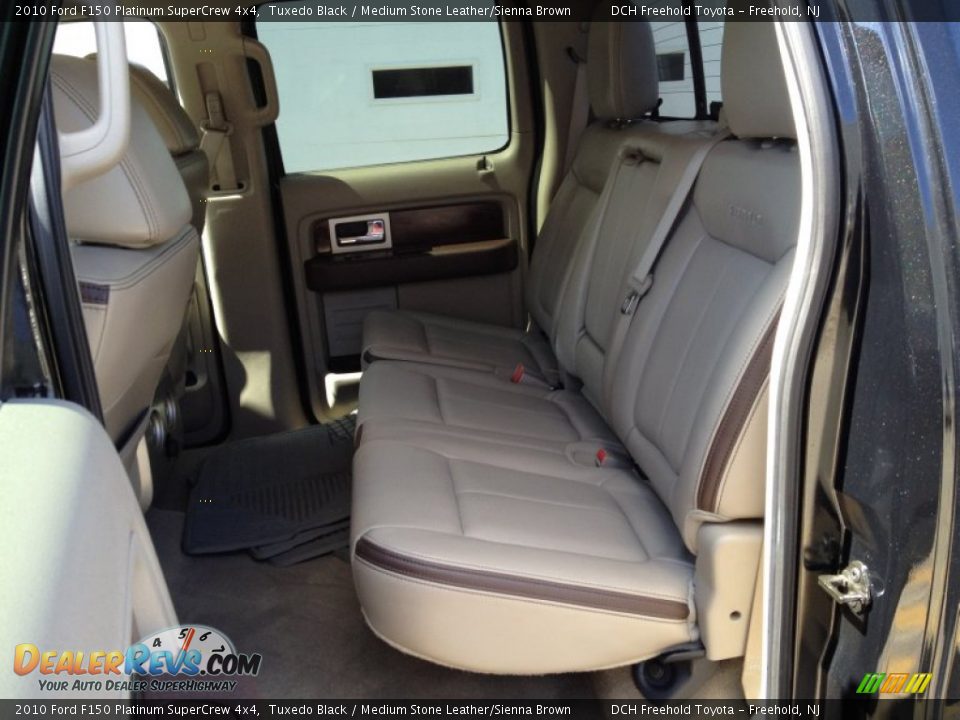 2010 Ford F150 Platinum SuperCrew 4x4 Tuxedo Black / Medium Stone Leather/Sienna Brown Photo #11