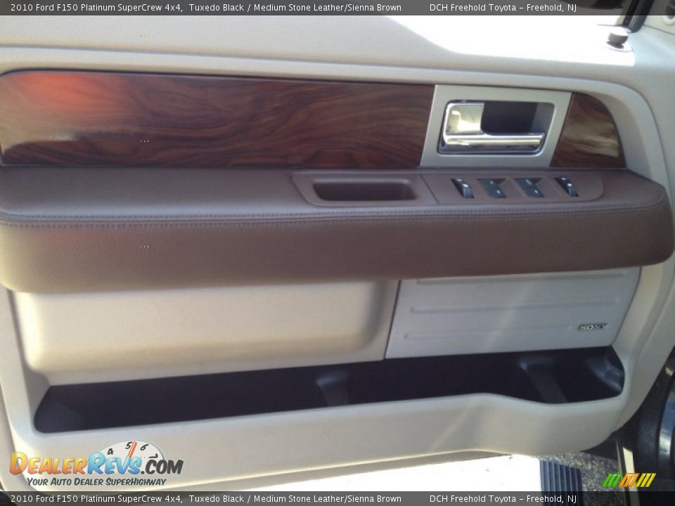 2010 Ford F150 Platinum SuperCrew 4x4 Tuxedo Black / Medium Stone Leather/Sienna Brown Photo #14