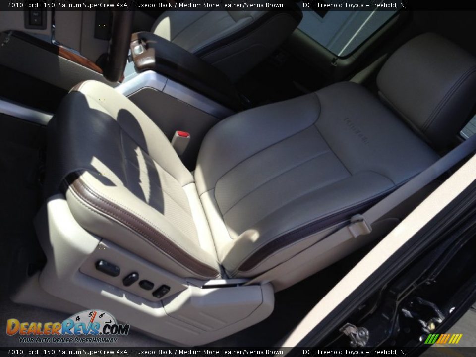 2010 Ford F150 Platinum SuperCrew 4x4 Tuxedo Black / Medium Stone Leather/Sienna Brown Photo #17