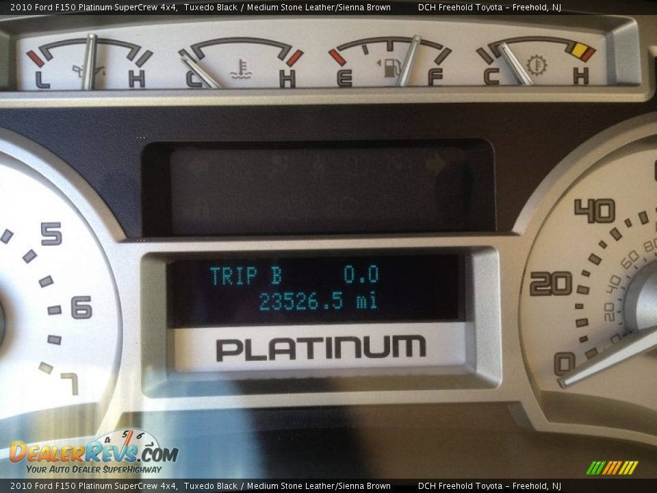 2010 Ford F150 Platinum SuperCrew 4x4 Tuxedo Black / Medium Stone Leather/Sienna Brown Photo #19