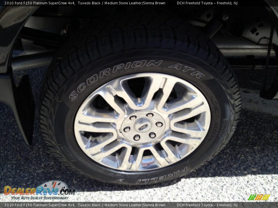 2010 Ford F150 Platinum SuperCrew 4x4 Tuxedo Black / Medium Stone Leather/Sienna Brown Photo #22