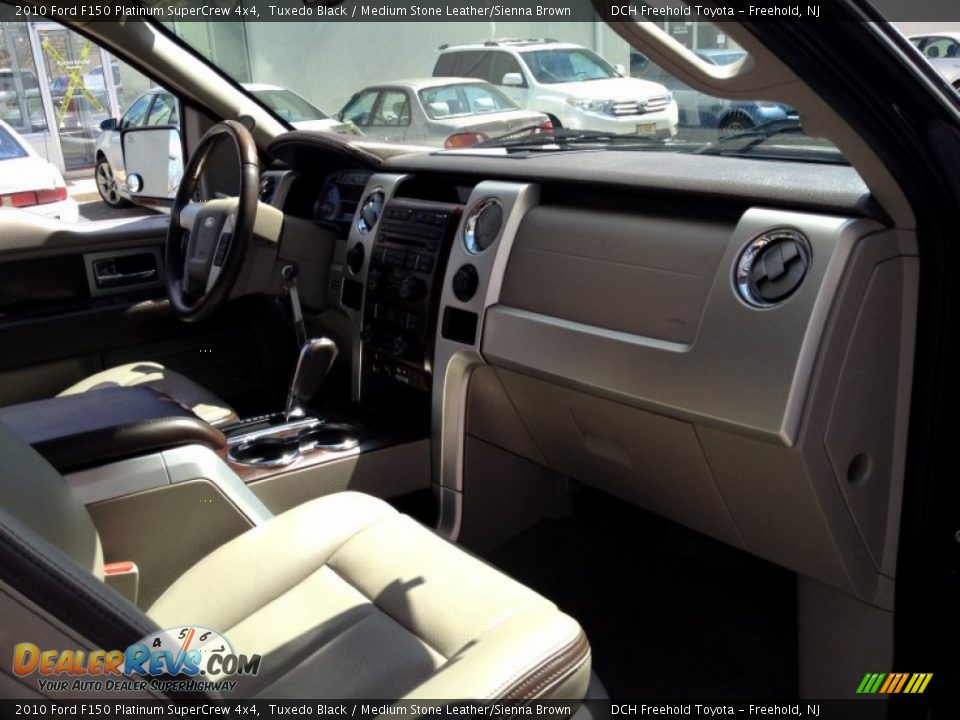 2010 Ford F150 Platinum SuperCrew 4x4 Tuxedo Black / Medium Stone Leather/Sienna Brown Photo #25