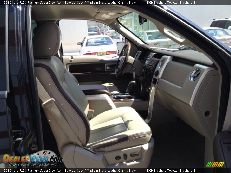 2010 Ford F150 Platinum SuperCrew 4x4 Tuxedo Black / Medium Stone Leather/Sienna Brown Photo #26