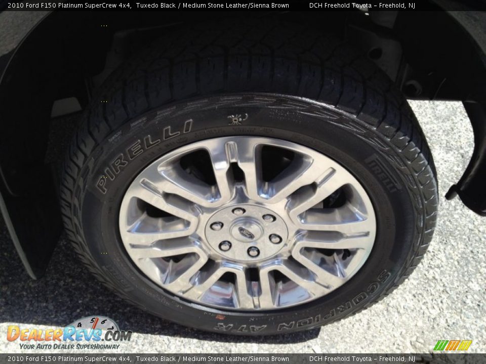 2010 Ford F150 Platinum SuperCrew 4x4 Tuxedo Black / Medium Stone Leather/Sienna Brown Photo #28