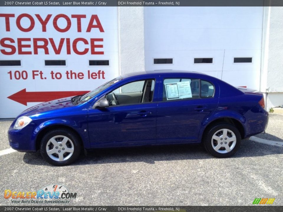 2007 Chevrolet Cobalt LS Sedan Laser Blue Metallic / Gray Photo #3