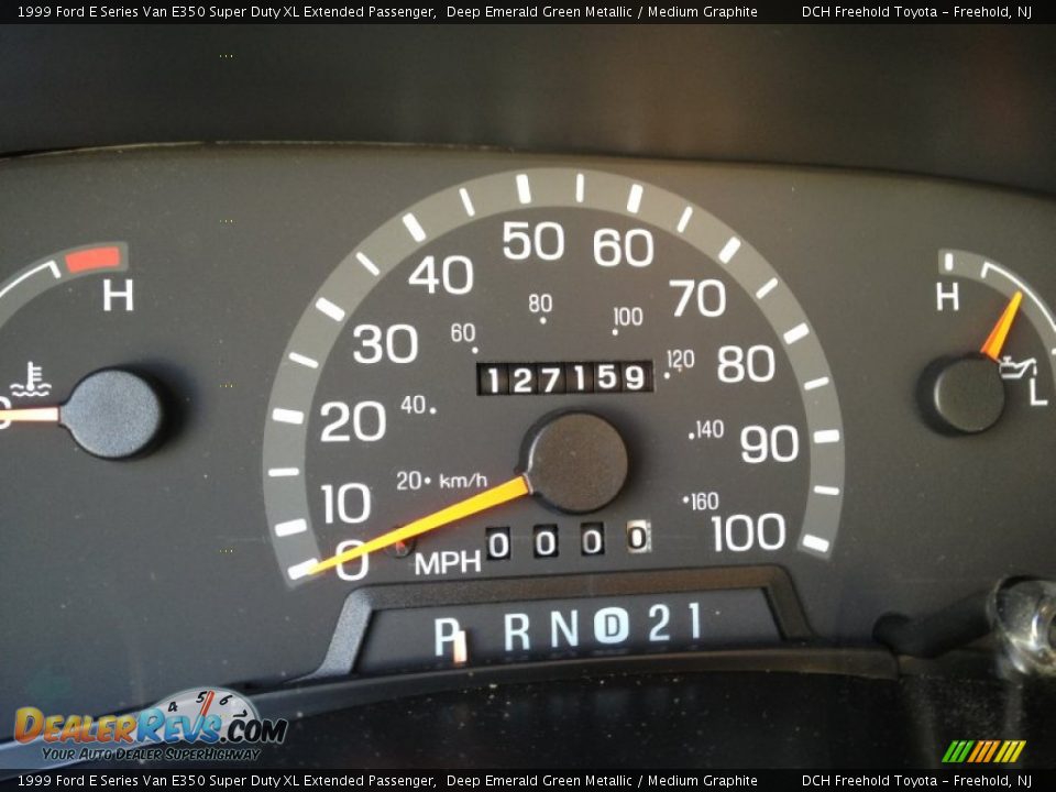 1999 Ford E Series Van E350 Super Duty XL Extended Passenger Deep Emerald Green Metallic / Medium Graphite Photo #15
