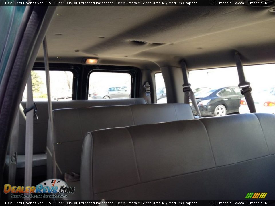 1999 Ford E Series Van E350 Super Duty XL Extended Passenger Deep Emerald Green Metallic / Medium Graphite Photo #17