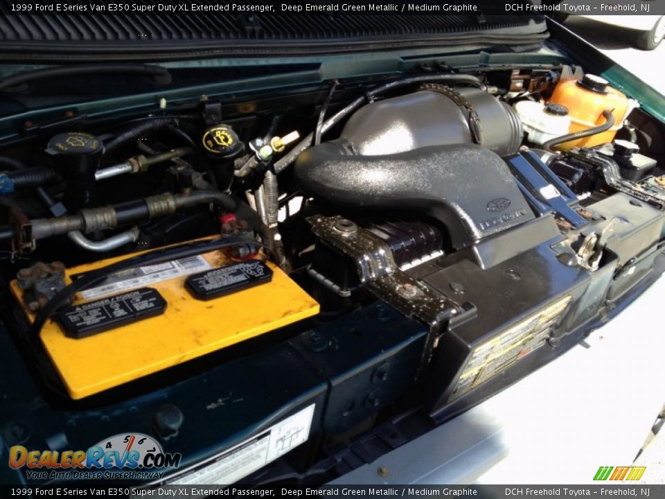 1999 Ford E Series Van E350 Super Duty XL Extended Passenger Deep Emerald Green Metallic / Medium Graphite Photo #22