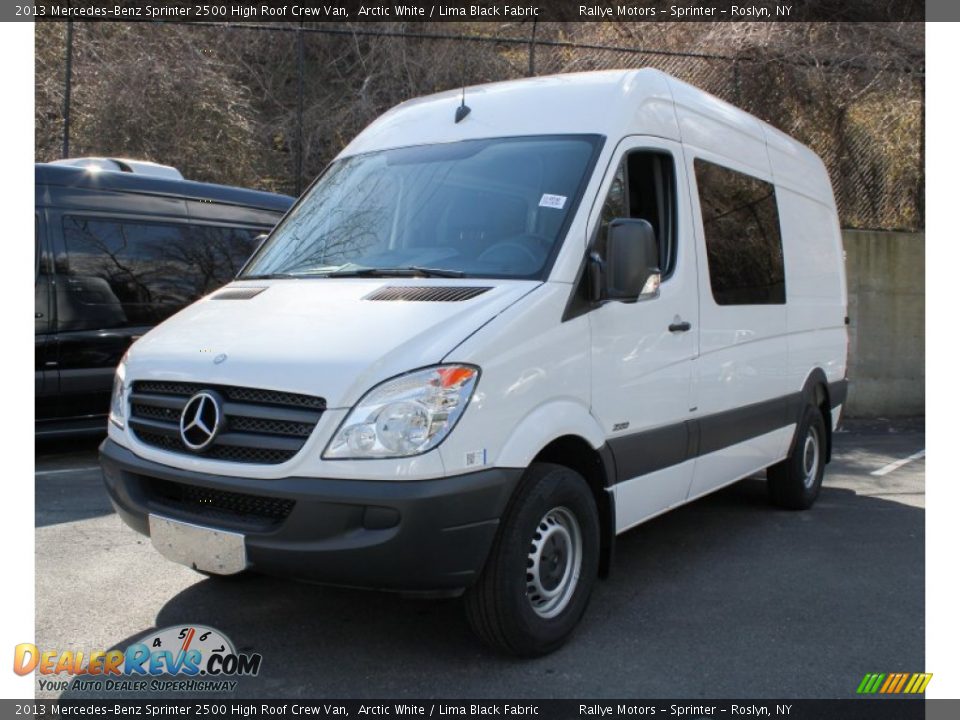 2013 Mercedes-Benz Sprinter 2500 High Roof Crew Van Arctic White / Lima Black Fabric Photo #1