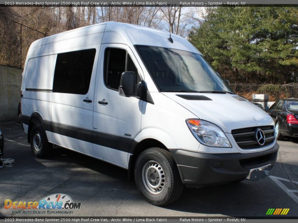 2013 Mercedes-Benz Sprinter 2500 High Roof Crew Van Arctic White / Lima Black Fabric Photo #7