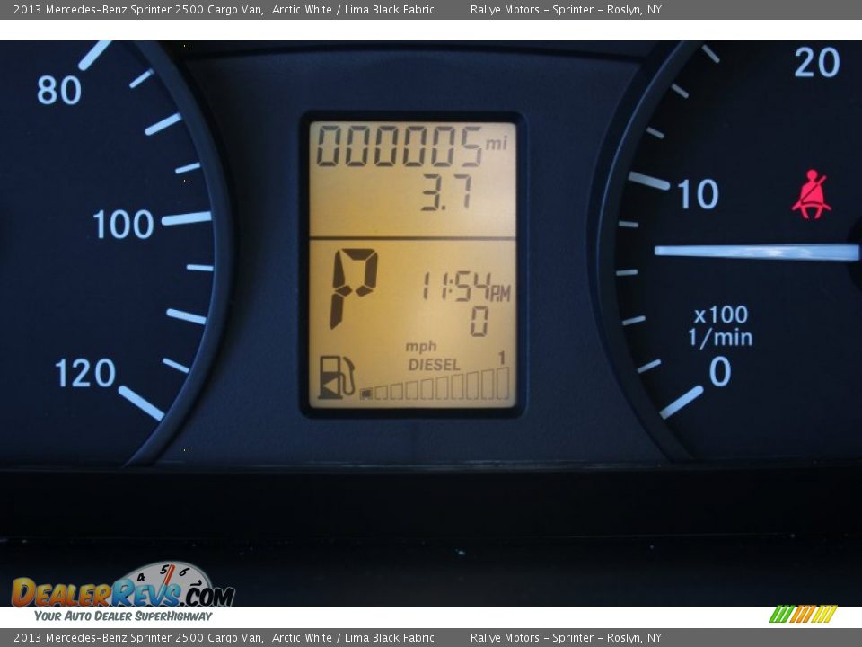 2013 Mercedes-Benz Sprinter 2500 Cargo Van Arctic White / Lima Black Fabric Photo #14