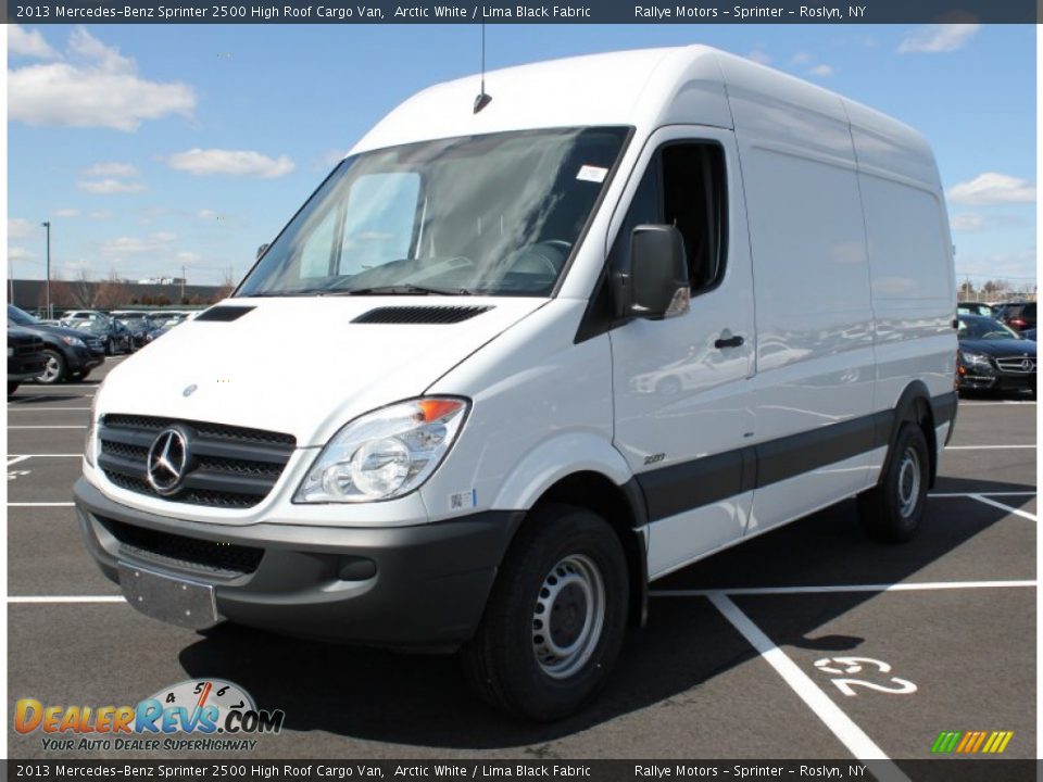 2013 Mercedes-Benz Sprinter 2500 High Roof Cargo Van Arctic White / Lima Black Fabric Photo #1