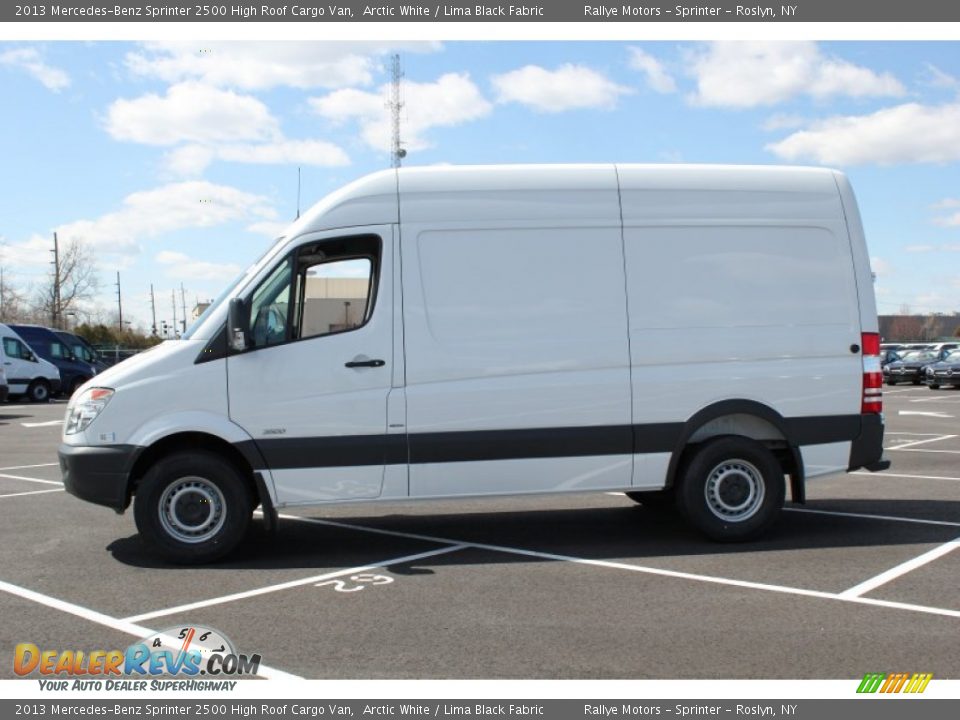 2013 Mercedes-Benz Sprinter 2500 High Roof Cargo Van Arctic White / Lima Black Fabric Photo #3