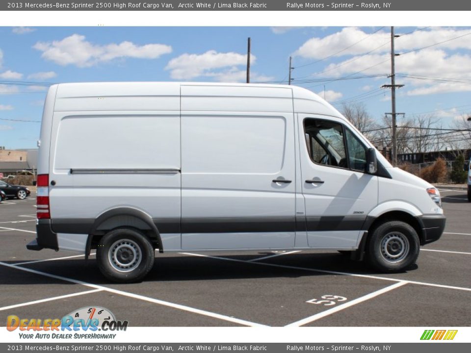2013 Mercedes-Benz Sprinter 2500 High Roof Cargo Van Arctic White / Lima Black Fabric Photo #7