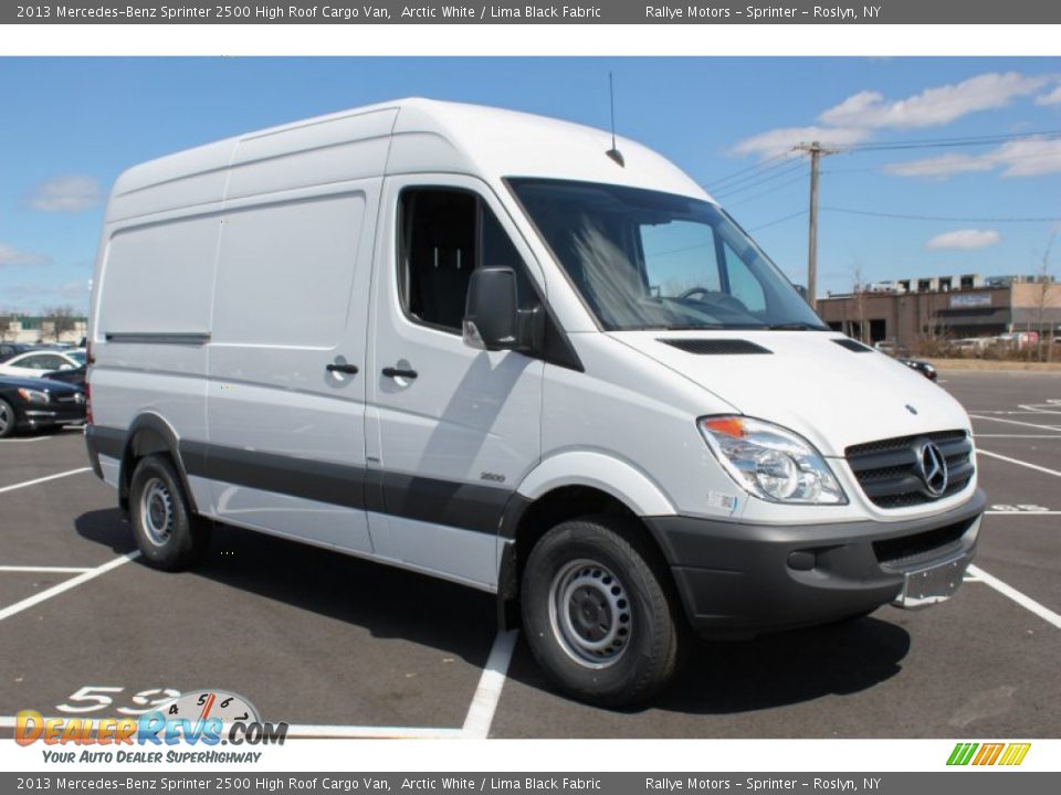 2013 Mercedes-Benz Sprinter 2500 High Roof Cargo Van Arctic White / Lima Black Fabric Photo #8