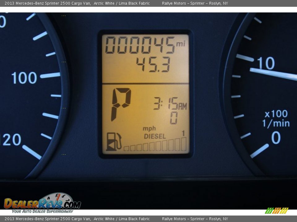 2013 Mercedes-Benz Sprinter 2500 Cargo Van Arctic White / Lima Black Fabric Photo #16