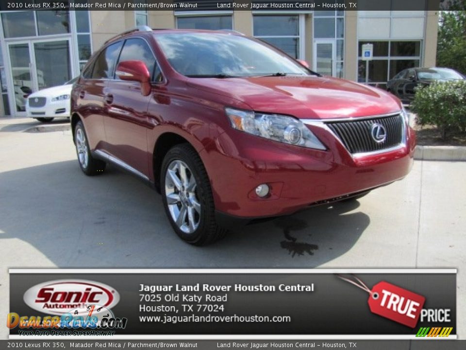 2010 Lexus RX 350 Matador Red Mica / Parchment/Brown Walnut Photo #1