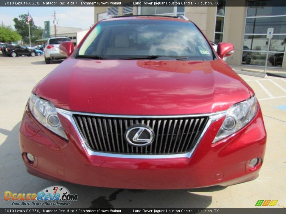 2010 Lexus RX 350 Matador Red Mica / Parchment/Brown Walnut Photo #6