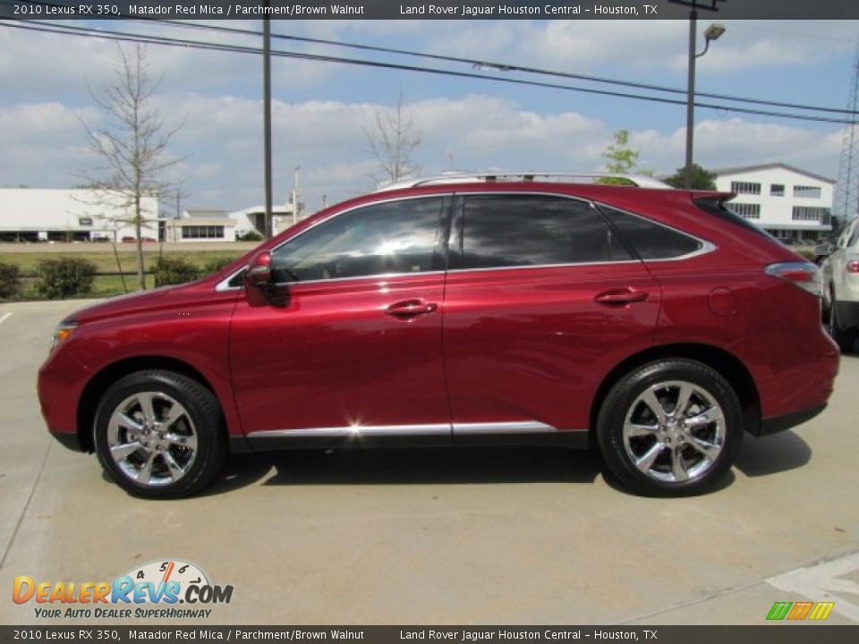 2010 Lexus RX 350 Matador Red Mica / Parchment/Brown Walnut Photo #7