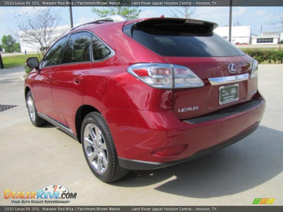 2010 Lexus RX 350 Matador Red Mica / Parchment/Brown Walnut Photo #8