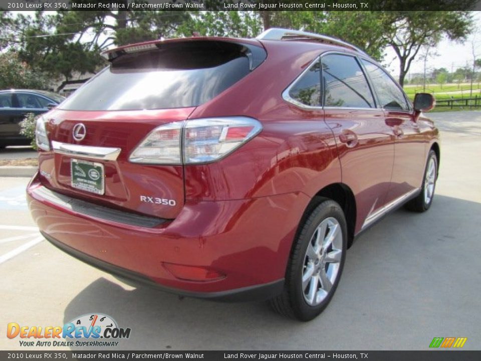 2010 Lexus RX 350 Matador Red Mica / Parchment/Brown Walnut Photo #10