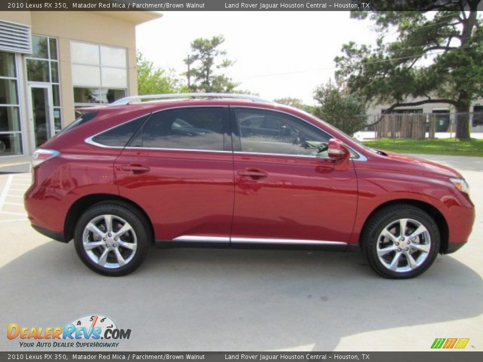 2010 Lexus RX 350 Matador Red Mica / Parchment/Brown Walnut Photo #11