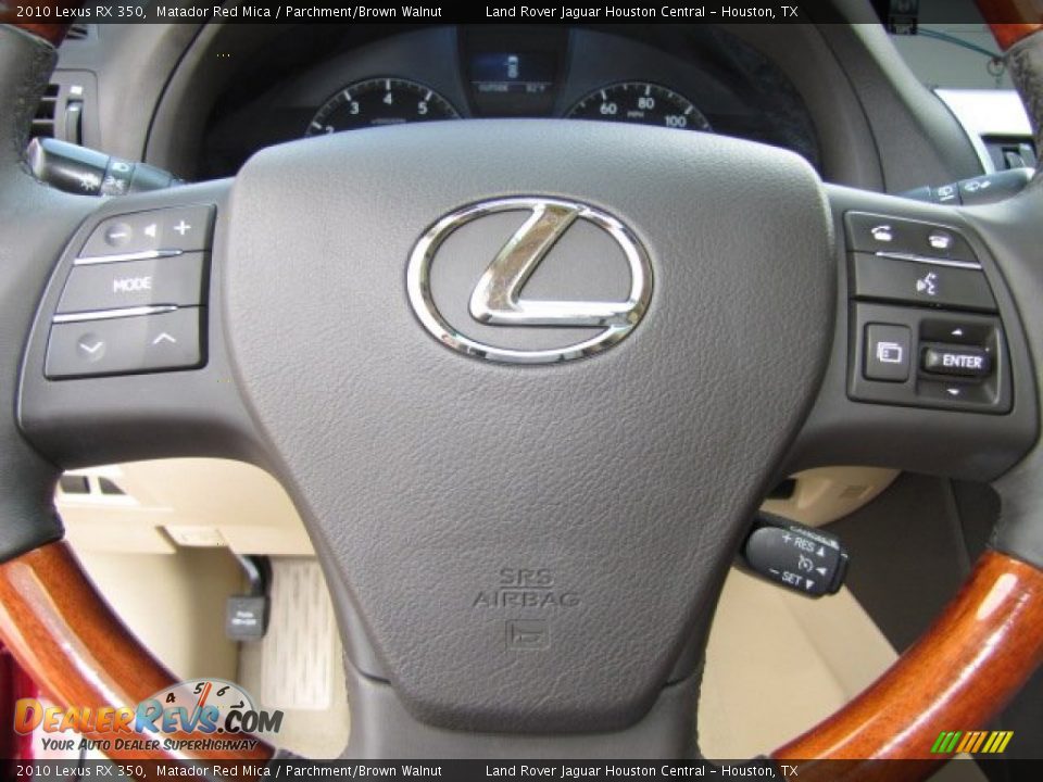 2010 Lexus RX 350 Matador Red Mica / Parchment/Brown Walnut Photo #14