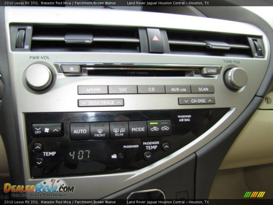 2010 Lexus RX 350 Matador Red Mica / Parchment/Brown Walnut Photo #21