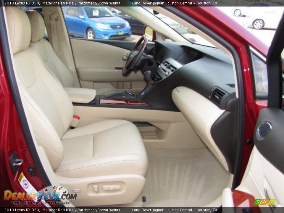 2010 Lexus RX 350 Matador Red Mica / Parchment/Brown Walnut Photo #25