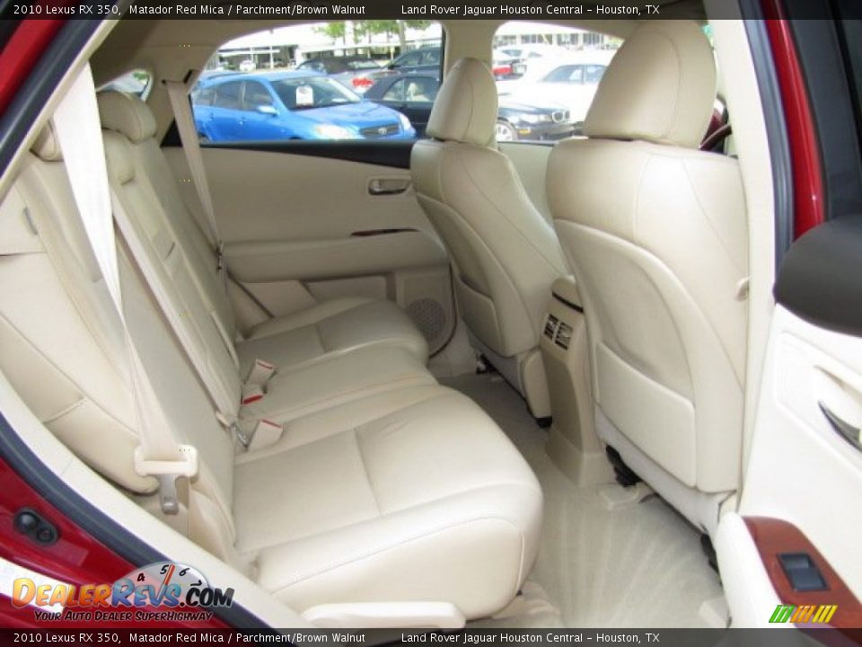 2010 Lexus RX 350 Matador Red Mica / Parchment/Brown Walnut Photo #27