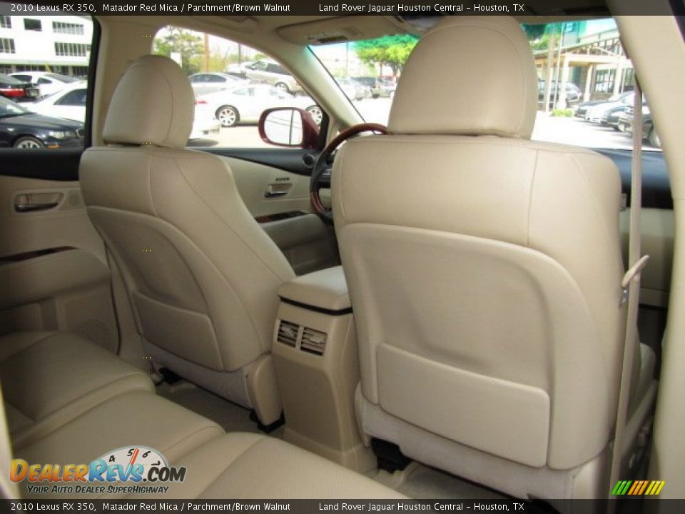 2010 Lexus RX 350 Matador Red Mica / Parchment/Brown Walnut Photo #28