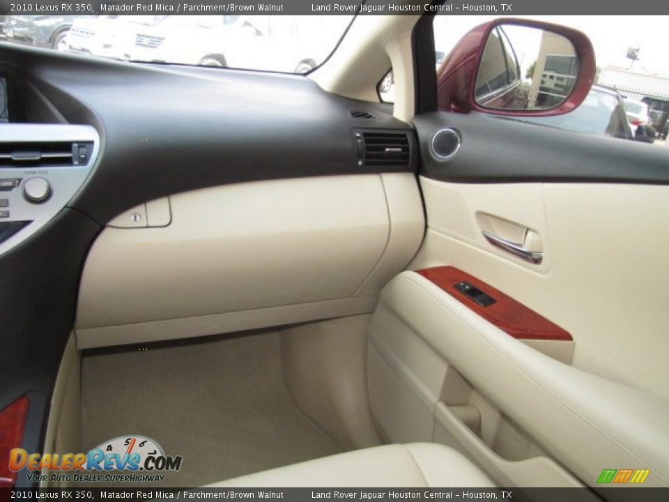 2010 Lexus RX 350 Matador Red Mica / Parchment/Brown Walnut Photo #35