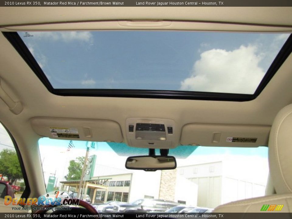 2010 Lexus RX 350 Matador Red Mica / Parchment/Brown Walnut Photo #36