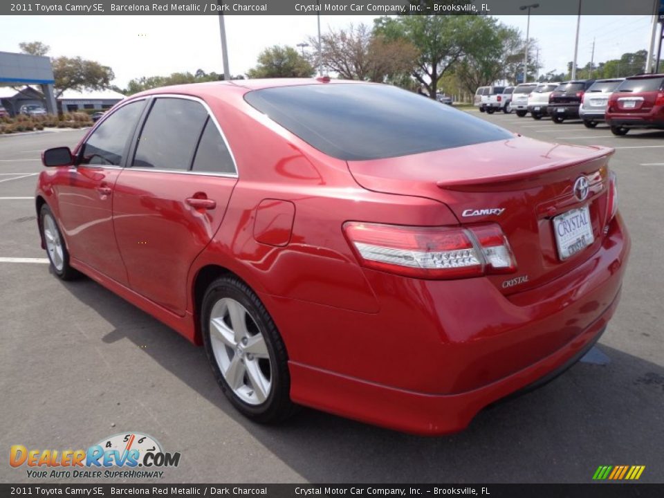 2011 Toyota Camry SE Barcelona Red Metallic / Dark Charcoal Photo #3