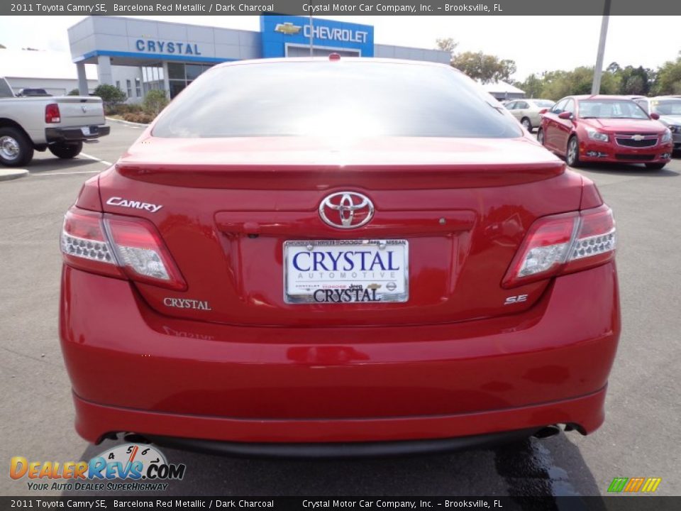 2011 Toyota Camry SE Barcelona Red Metallic / Dark Charcoal Photo #7