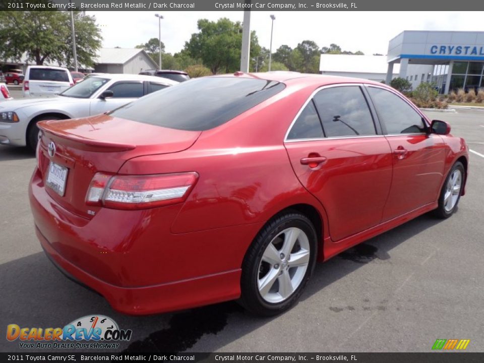 2011 Toyota Camry SE Barcelona Red Metallic / Dark Charcoal Photo #8