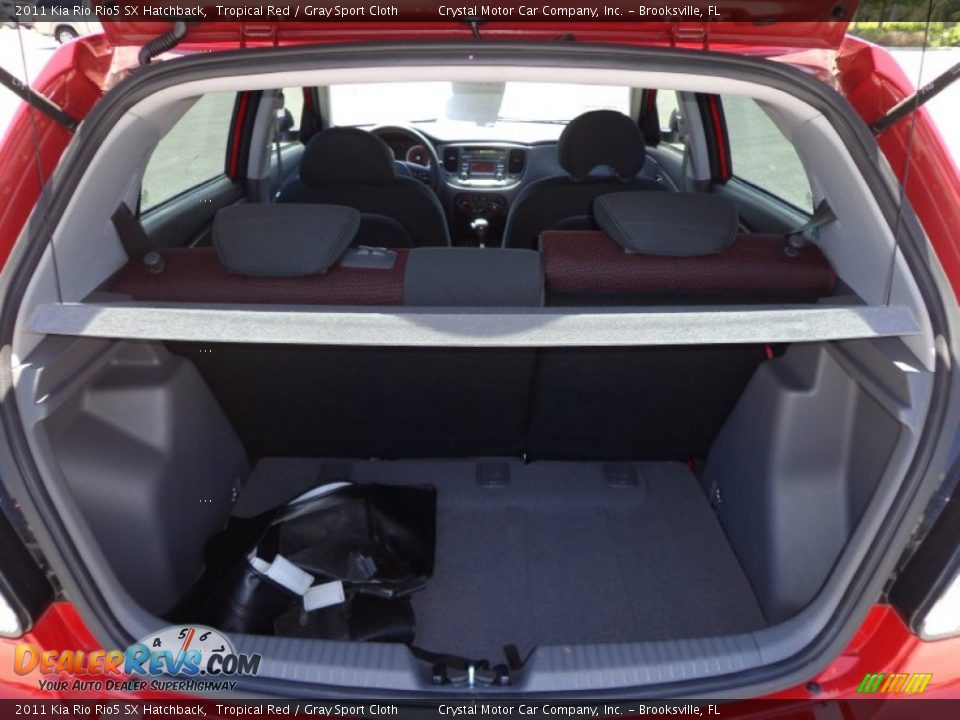 2011 Kia Rio Rio5 SX Hatchback Tropical Red / Gray Sport Cloth Photo #7