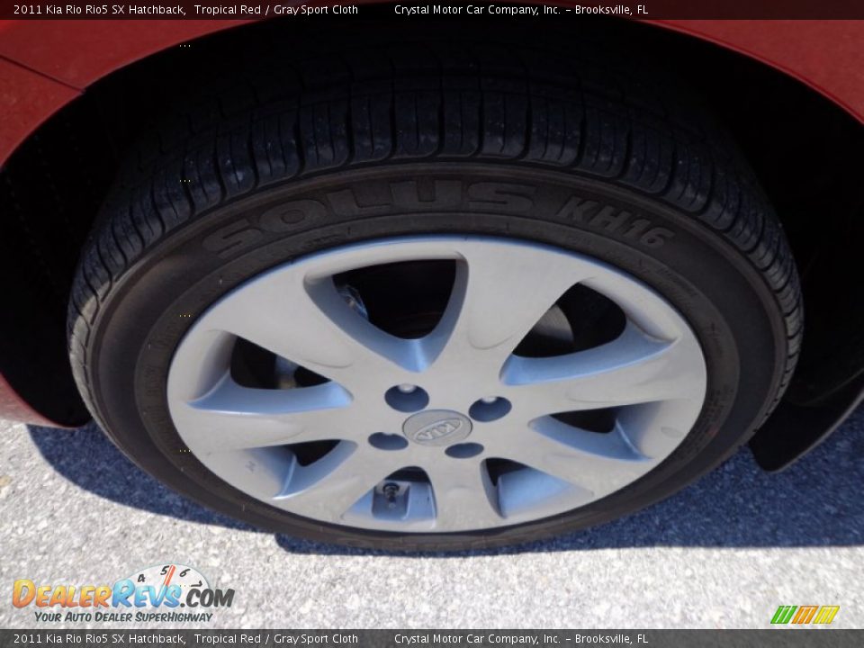 2011 Kia Rio Rio5 SX Hatchback Tropical Red / Gray Sport Cloth Photo #15