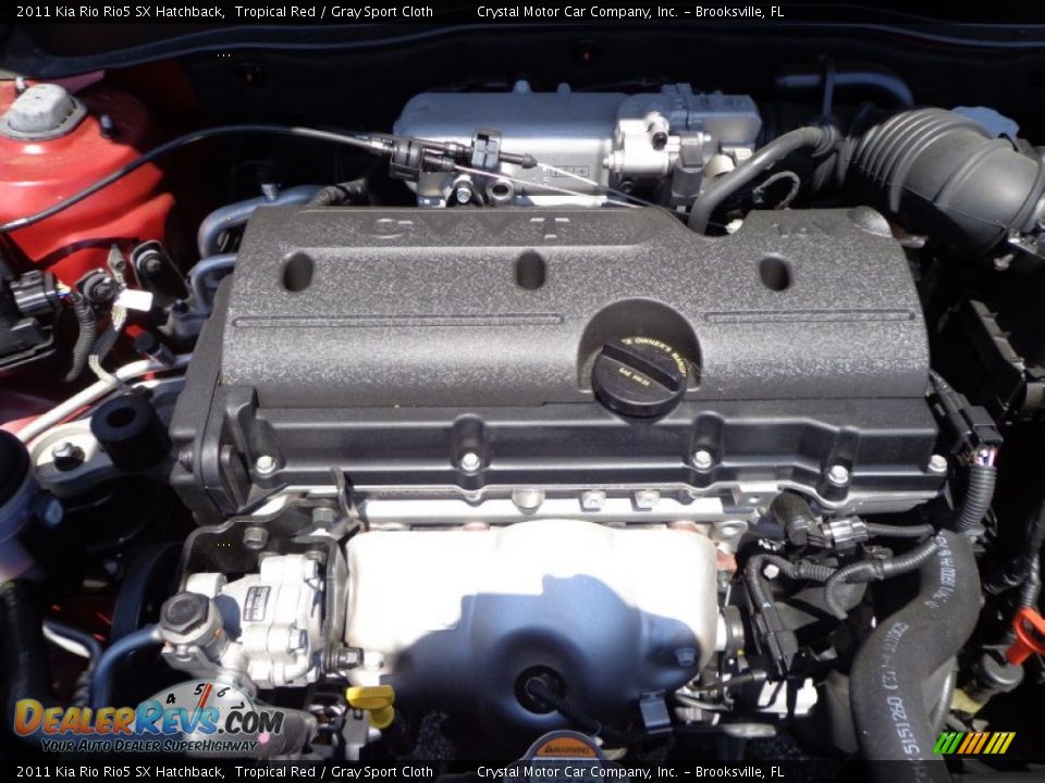2011 Kia Rio Rio5 SX Hatchback Tropical Red / Gray Sport Cloth Photo #17