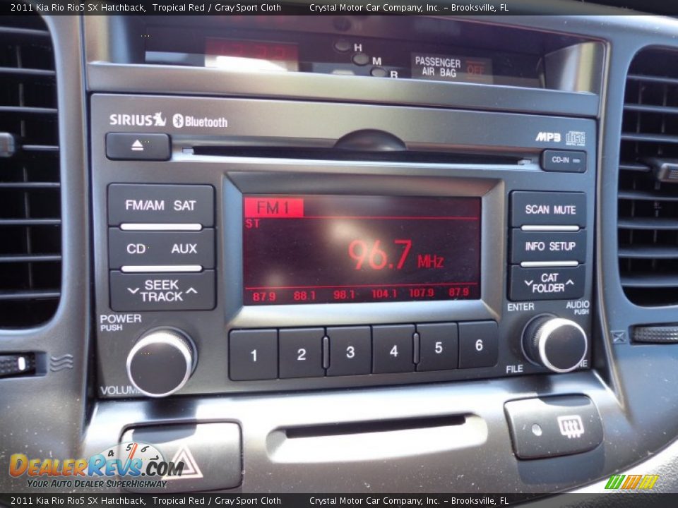 2011 Kia Rio Rio5 SX Hatchback Tropical Red / Gray Sport Cloth Photo #20