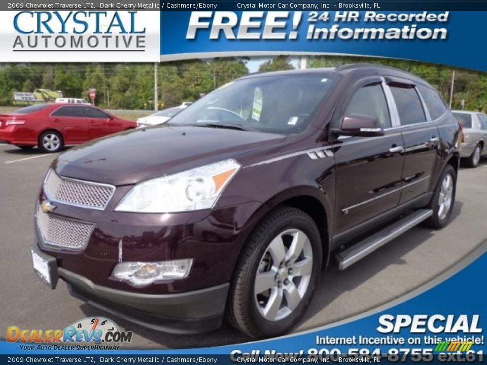 2009 Chevrolet Traverse LTZ Dark Cherry Metallic / Cashmere/Ebony Photo #1