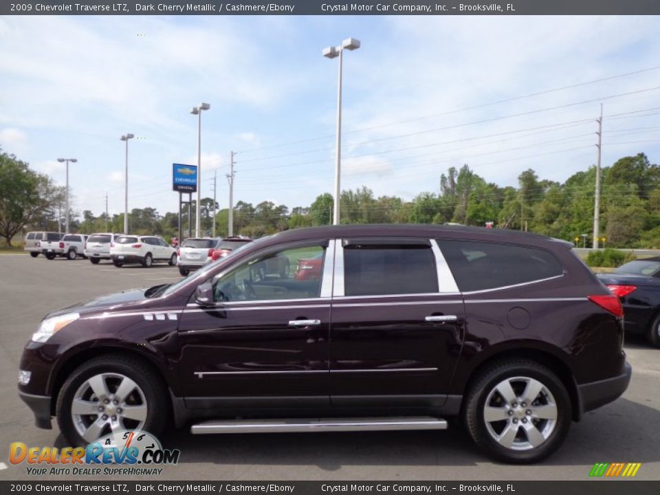 2009 Chevrolet Traverse LTZ Dark Cherry Metallic / Cashmere/Ebony Photo #2