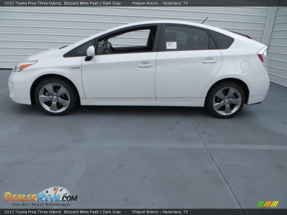 2013 Toyota Prius Three Hybrid Blizzard White Pearl / Dark Gray Photo #9
