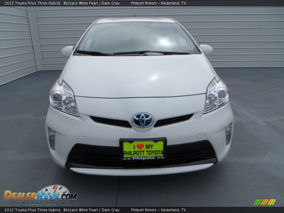 2013 Toyota Prius Three Hybrid Blizzard White Pearl / Dark Gray Photo #11